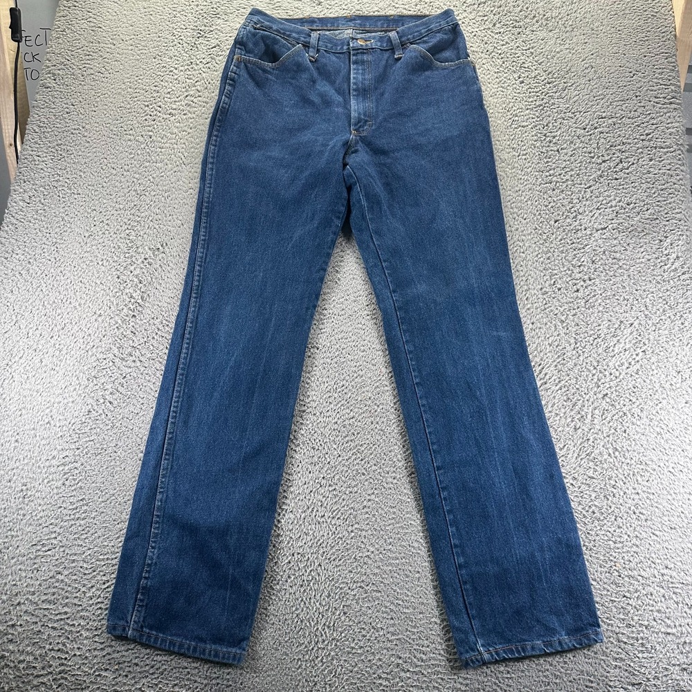Red‎ Kap Jeans Mens 34x36 Blue Cotton Denim Straight Leg Workwear Faded Travel